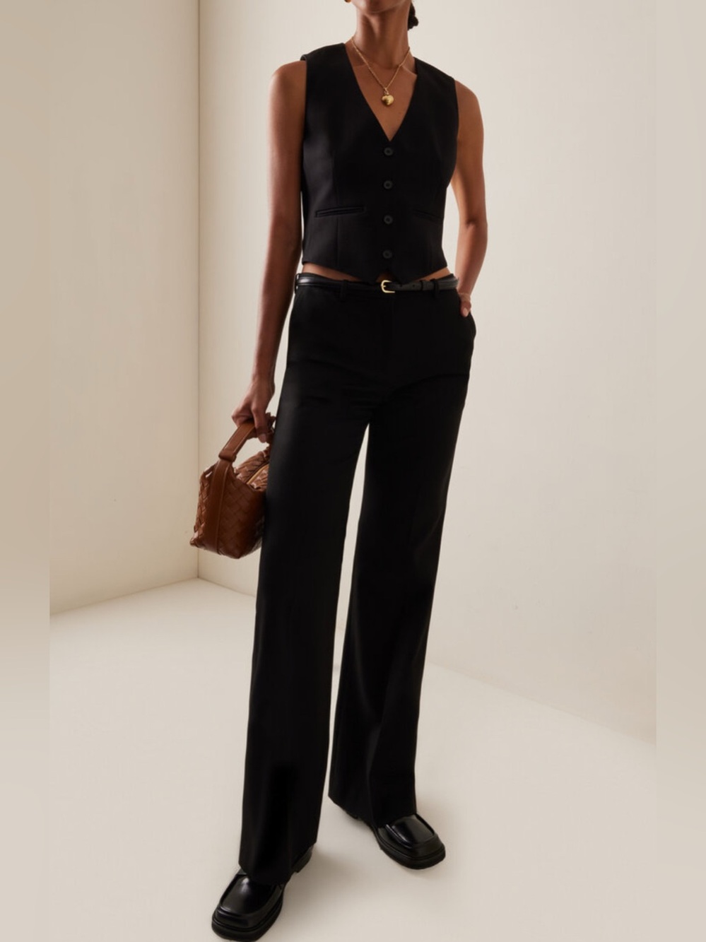 THE FRANKIE SHOP Lyra Flared Pants in Wool-blend